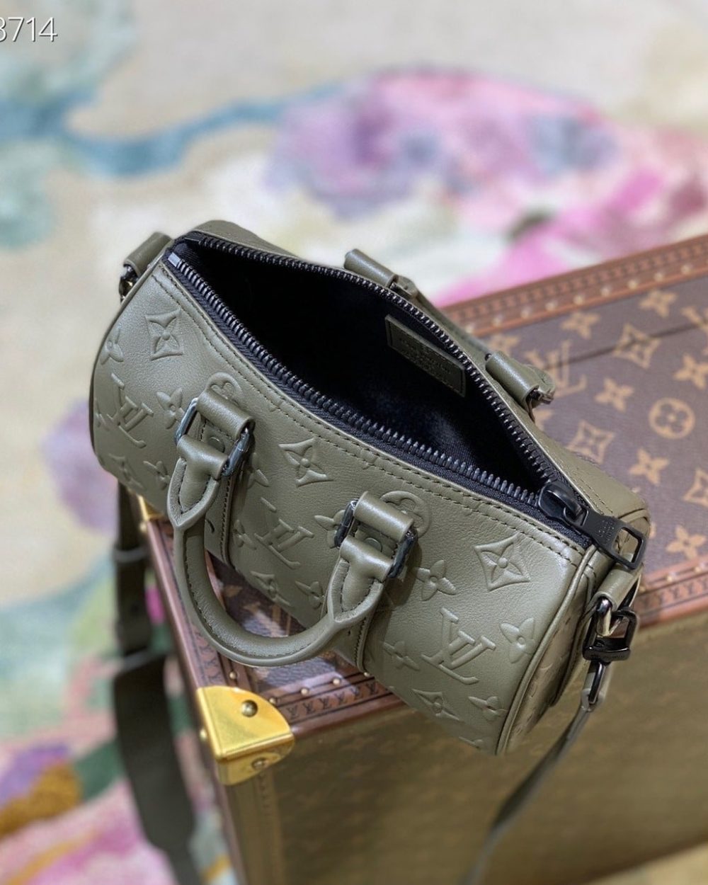 1:1 Replica Louis Vuitton LV Keepall XS Monogram Seal Khaki Unique Bag For Men M57961 - 8.3in/21cm