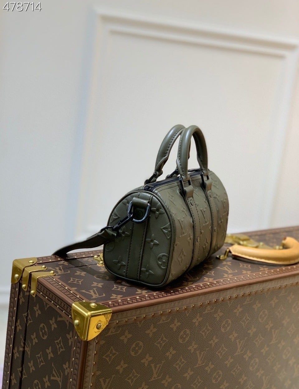 1:1 Replica Louis Vuitton LV Keepall XS Monogram Seal Khaki Unique Bag For Men M57961 - 8.3in/21cm