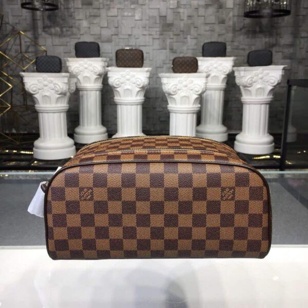 1:1 Replica Louis Vuitton LV King Size Toiletry Damier Ebene Canvas Luxury Bag For Women N47527 - 11in/28cm