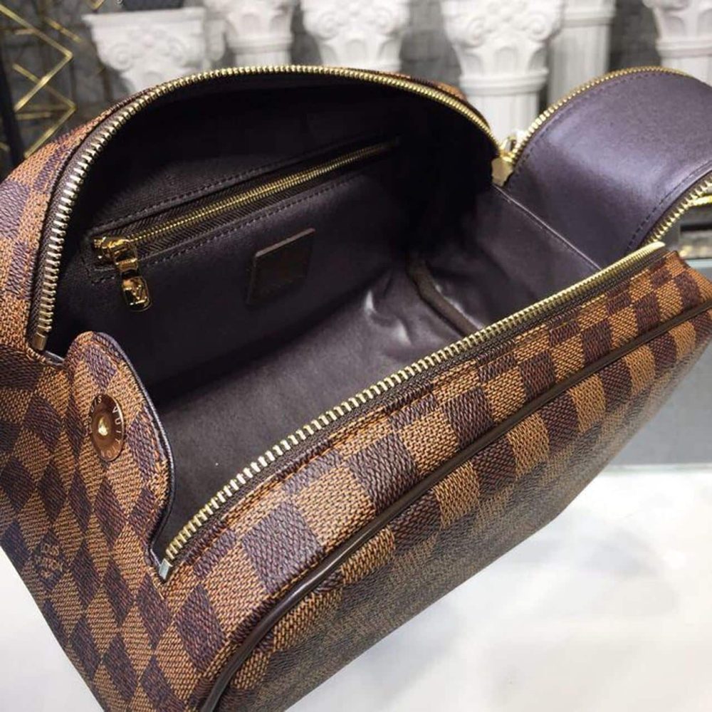 1:1 Replica Louis Vuitton LV King Size Toiletry Damier Ebene Canvas Luxury Bag For Women N47527 - 11in/28cm - Image 7