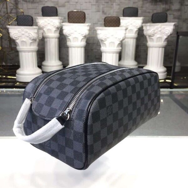 1:1 Replica Louis Vuitton LV King Size Toiletry Damier Graphite Canvas Luxury Bag For Women - 11in/28cm