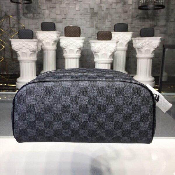 1:1 Replica Louis Vuitton LV King Size Toiletry Damier Graphite Canvas Luxury Bag For Women - 11in/28cm