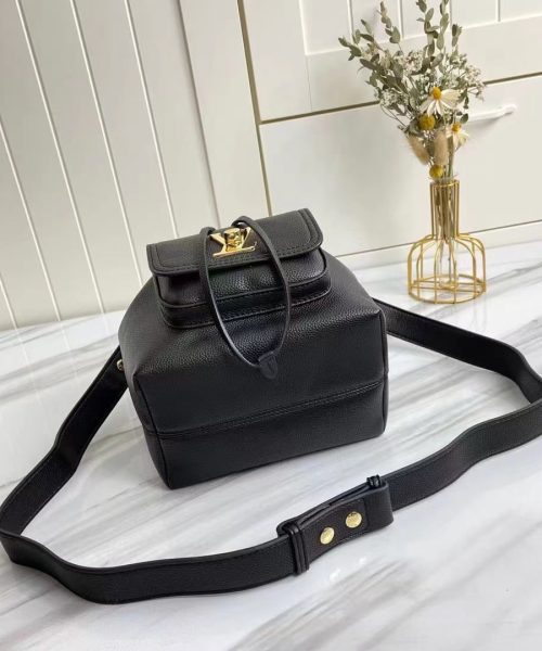 1:1 Replica Louis Vuitton LV Lockme Bucket Black Luxury Bag For Women M57687 - 9.1in/23cm