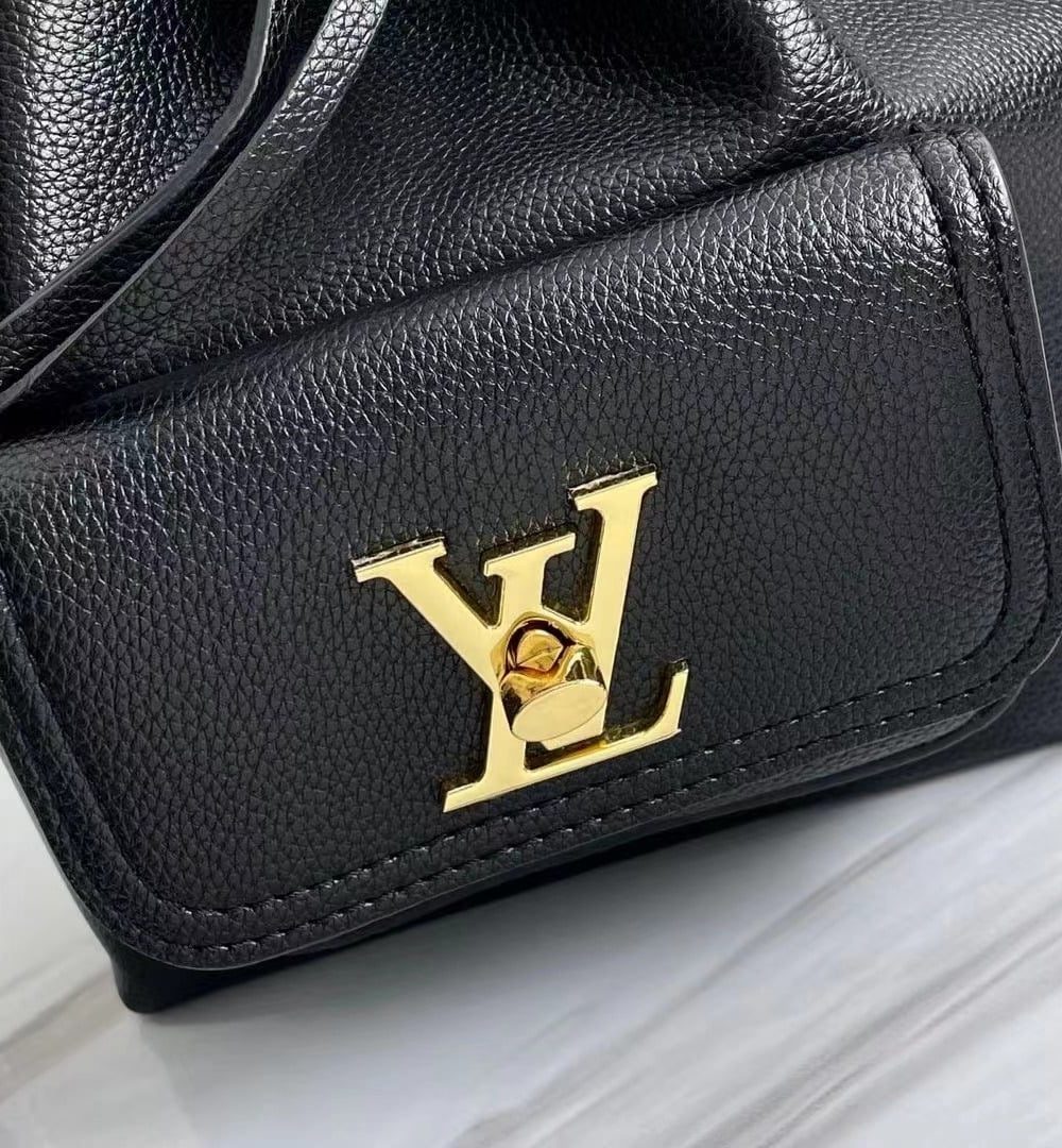 1:1 Replica Louis Vuitton LV Lockme Bucket Black Luxury Bag For Women M57687 - 9.1in/23cm