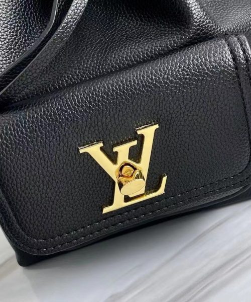 1:1 Replica Louis Vuitton LV Lockme Bucket Black Luxury Bag For Women M57687 - 9.1in/23cm