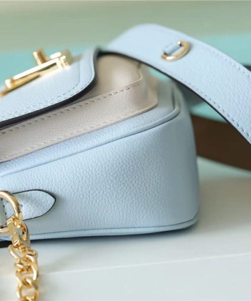 1:1 Replica Louis Vuitton LV Lockme Tender Light Blue Luxury Bag For Women -  7.5in/19cm