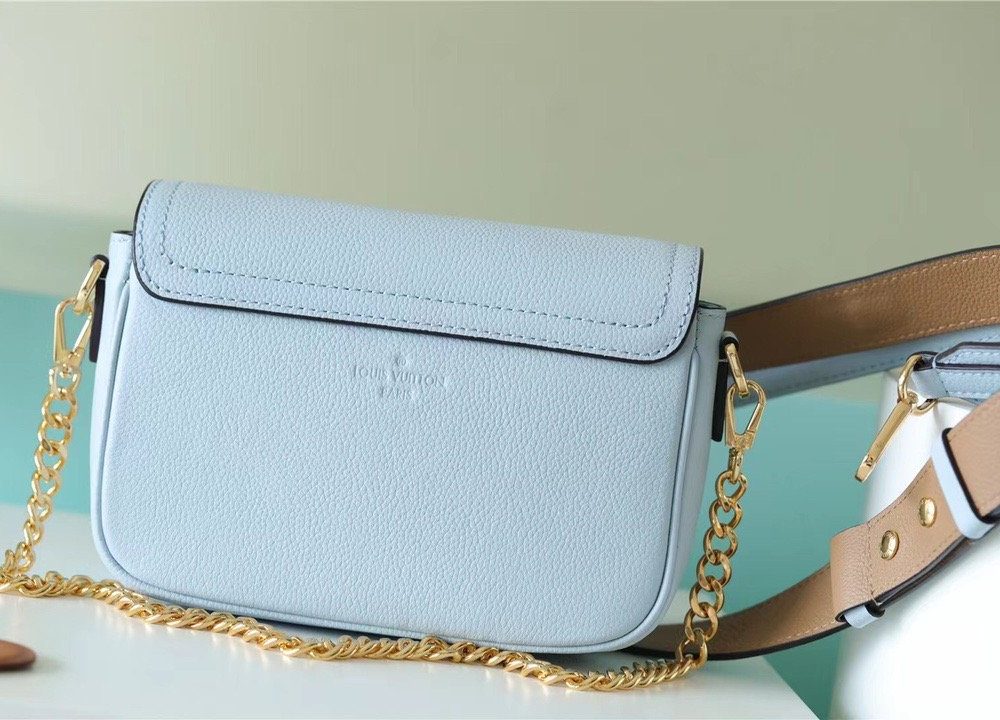 1:1 Replica Louis Vuitton LV Lockme Tender Light Blue Luxury Bag For Women -  7.5in/19cm
