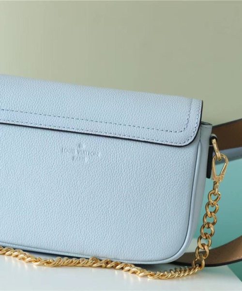 1:1 Replica Louis Vuitton LV Lockme Tender Light Blue Luxury Bag For Women -  7.5in/19cm