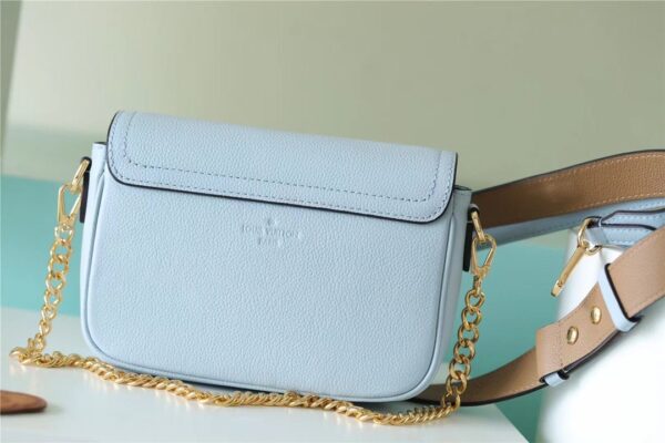 1:1 Replica Louis Vuitton LV Lockme Tender Light Blue Luxury Bag For Women -  7.5in/19cm