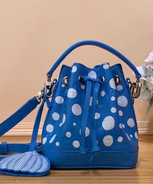 1:1 Replica Louis Vuitton LV LV x YK Nano Noé Blue Gorgeous Bag For Women M81985 - 6.3in/ 16cm