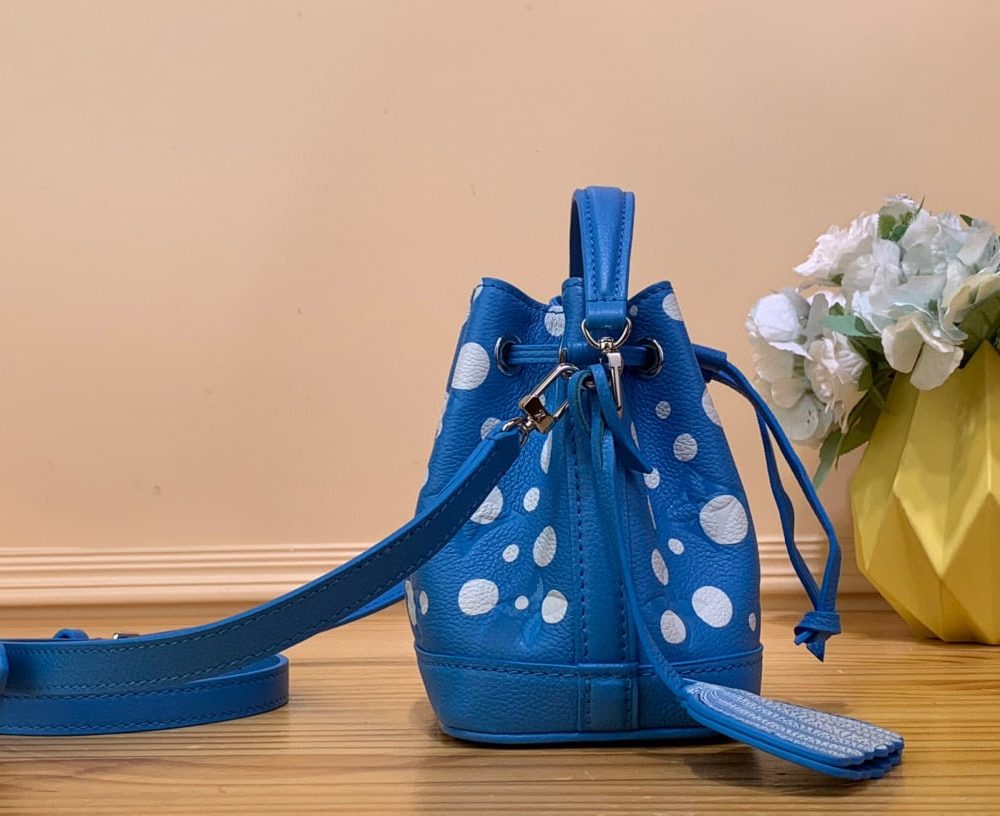 1:1 Replica Louis Vuitton LV LV x YK Nano Noé Blue Gorgeous Bag For Women M81985 - 6.3in/ 16cm