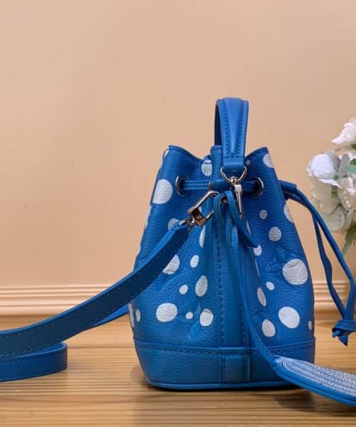 1:1 Replica Louis Vuitton LV LV x YK Nano Noé Blue Gorgeous Bag For Women M81985 - 6.3in/ 16cm