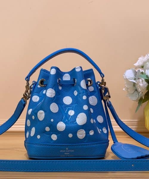 1:1 Replica Louis Vuitton LV LV x YK Nano Noé Blue Gorgeous Bag For Women M81985 - 6.3in/ 16cm