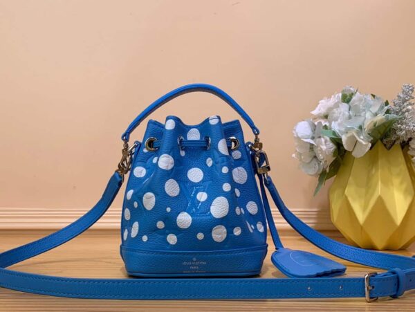 1:1 Replica Louis Vuitton LV LV x YK Nano Noé Blue Gorgeous Bag For Women M81985 - 6.3in/ 16cm
