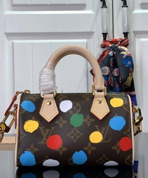 1:1 Replica Louis Vuitton LV LV x YK Nano Speedy Brown Vibrant Bag For Women M81979 - 16cm/ 6.3in