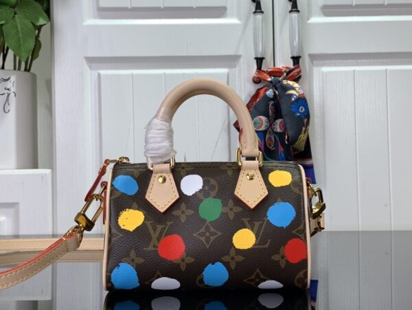 1:1 Replica Louis Vuitton LV LV x YK Nano Speedy Brown Vibrant Bag For Women M81979 - 16cm/ 6.3in