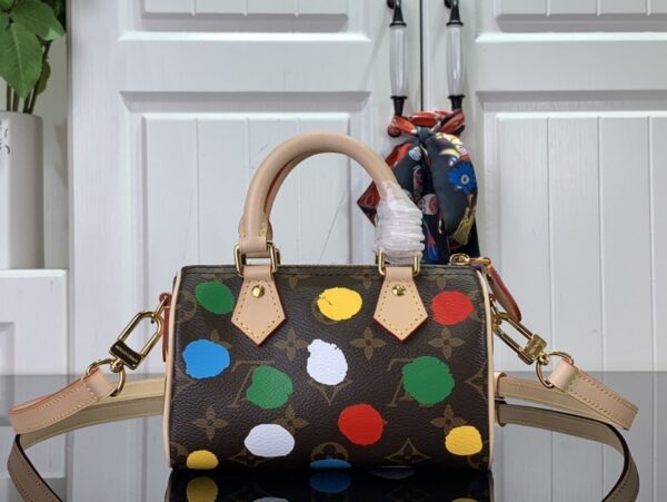 1:1 Replica Louis Vuitton LV LV x YK Nano Speedy Brown Vibrant Bag For Women M81979 - 16cm/ 6.3in