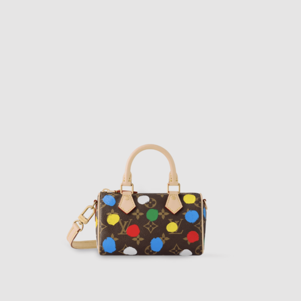 1:1 Replica Louis Vuitton LV LV x YK Nano Speedy Brown Vibrant Bag For Women M81979 - 16cm/ 6.3in
