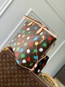 1:1 Replica Louis Vuitton LV LV x YK Neverfull MM Brown Vibrant Bag For Women M46381 - 31cm/ 12.2 in