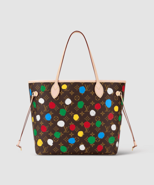 1:1 Replica Louis Vuitton LV LV x YK Neverfull MM Brown Vibrant Bag For Women M46381 - 31cm/ 12.2 in