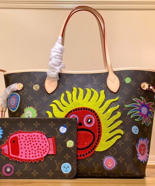 1:1 Replica Louis Vuitton LV LV x YK Neverfull MM Gorgeous Bag For Women M46447 - 12.2 in/ 31cm