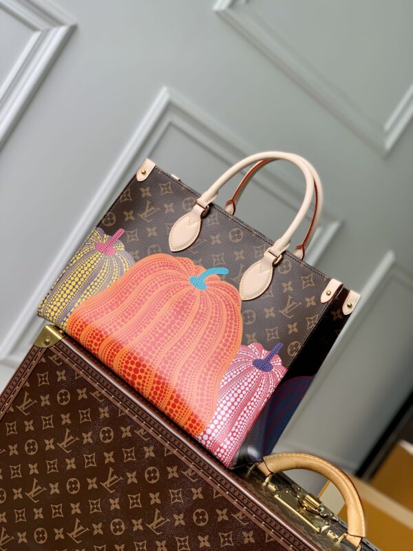 1:1 Replica Louis Vuitton LV LV x YK OnTheGo MM Brown Gorgeous Bag For Women M46466 - 13.8in/ 35cm
