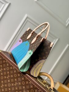1:1 Replica Louis Vuitton LV LV x YK OnTheGo MM Brown Gorgeous Bag For Women M46466 - 13.8in/ 35cm
