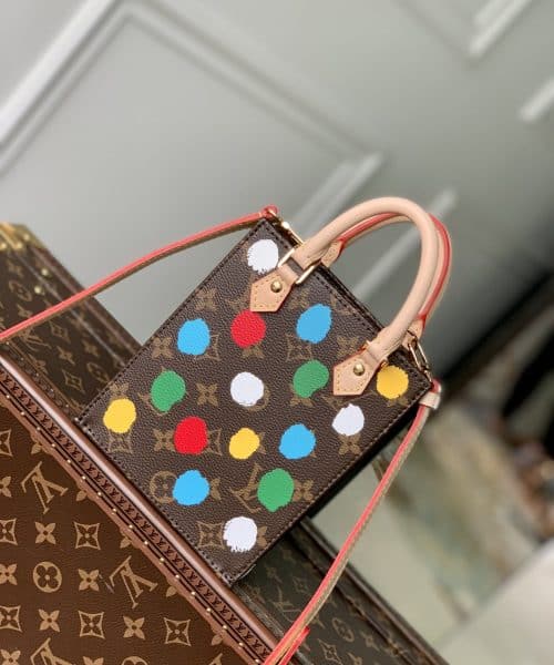 1:1 Replica Louis Vuitton LV LV x YK Petit Sac Plat Tote Brown Gorgeous Bag For Women M81867 - 6.7in/ 17cm