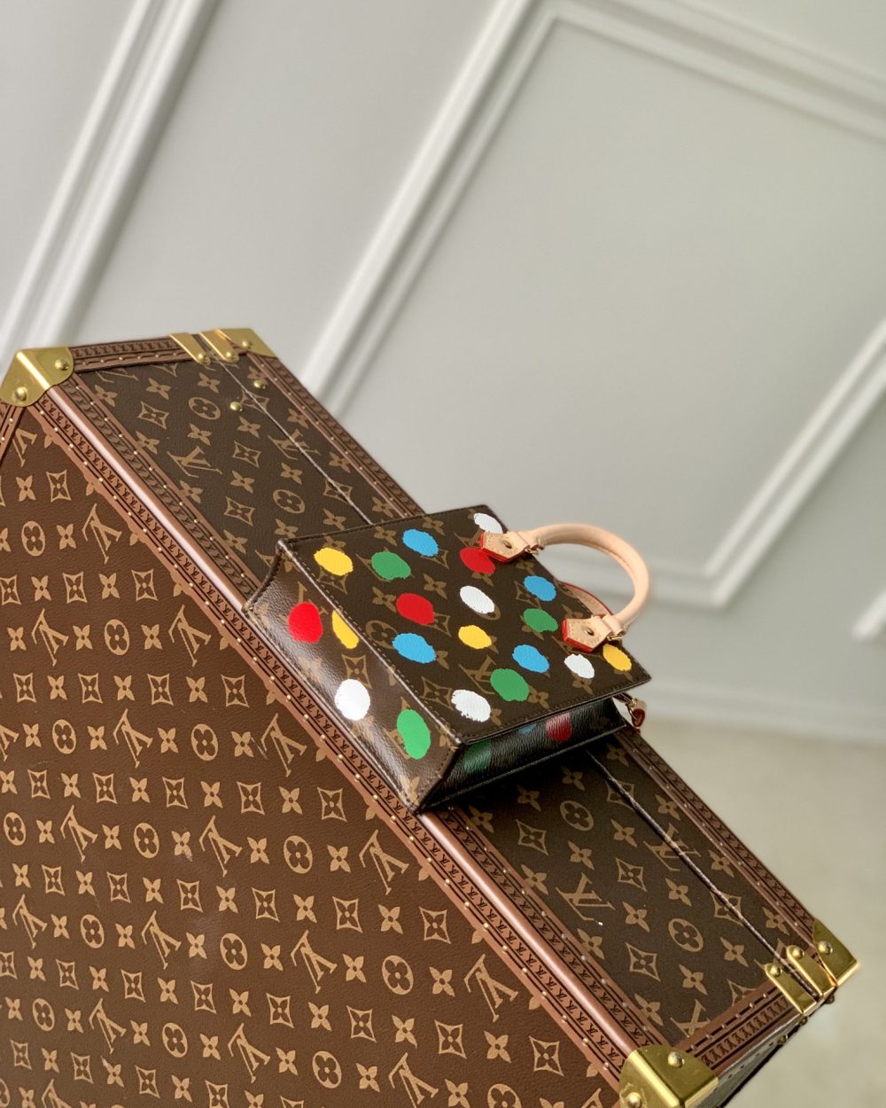 1:1 Replica Louis Vuitton LV LV x YK Petit Sac Plat Tote Brown Gorgeous Bag For Women M81867 - 6.7in/ 17cm