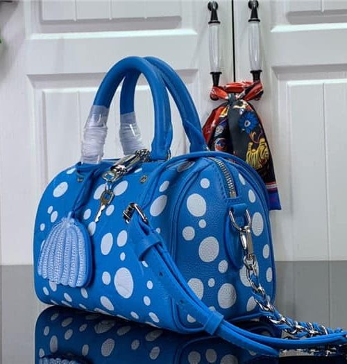 1:1 Replica Louis Vuitton LV LV x YK Speedy Bandoulière 20 Blue Exclusive Bag For Women M46425 -  8.1in/ 20.5cm