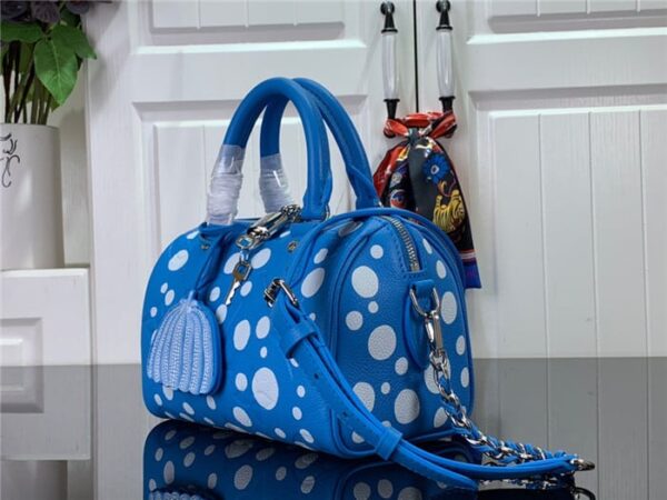 1:1 Replica Louis Vuitton LV LV x YK Speedy Bandoulière 20 Blue Exclusive Bag For Women M46425 -  8.1in/ 20.5cm