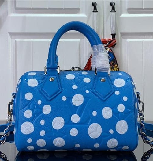 1:1 Replica Louis Vuitton LV LV x YK Speedy Bandoulière 20 Blue Exclusive Bag For Women M46425 -  8.1in/ 20.5cm