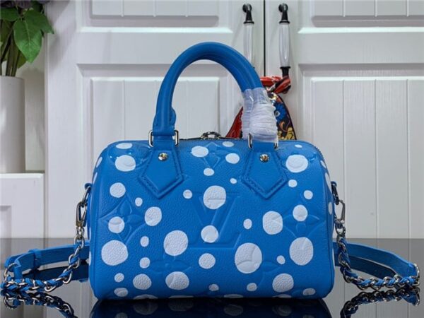 1:1 Replica Louis Vuitton LV LV x YK Speedy Bandoulière 20 Blue Exclusive Bag For Women M46425 -  8.1in/ 20.5cm