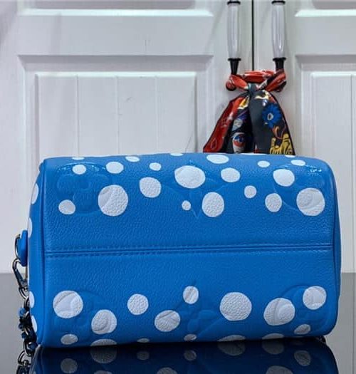 1:1 Replica Louis Vuitton LV LV x YK Speedy Bandoulière 20 Blue Exclusive Bag For Women M46425 -  8.1in/ 20.5cm