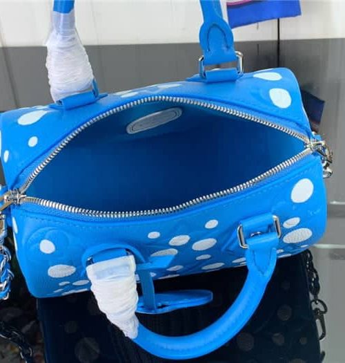 1:1 Replica Louis Vuitton LV LV x YK Speedy Bandoulière 20 Blue Exclusive Bag For Women M46425 -  8.1in/ 20.5cm