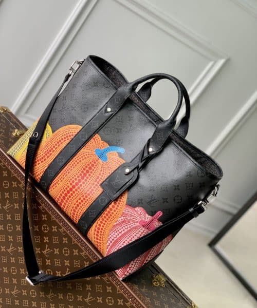 1:1 Replica Louis Vuitton LV LV x YK Weekend Tote Grey Gorgeous Bag For Women M46434 - 16.9in/ 43cm