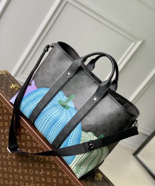 1:1 Replica Louis Vuitton LV LV x YK Weekend Tote Grey Gorgeous Bag For Women M46434 - 16.9in/ 43cm