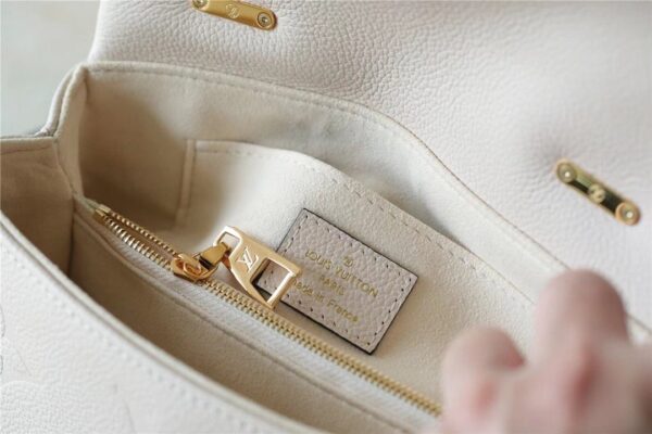 1:1 Replica Louis Vuitton LV Madeleine BB Monogram Empreinte Creme Beige Luxury Bag For Women M46008 - 9.4in/24cm
