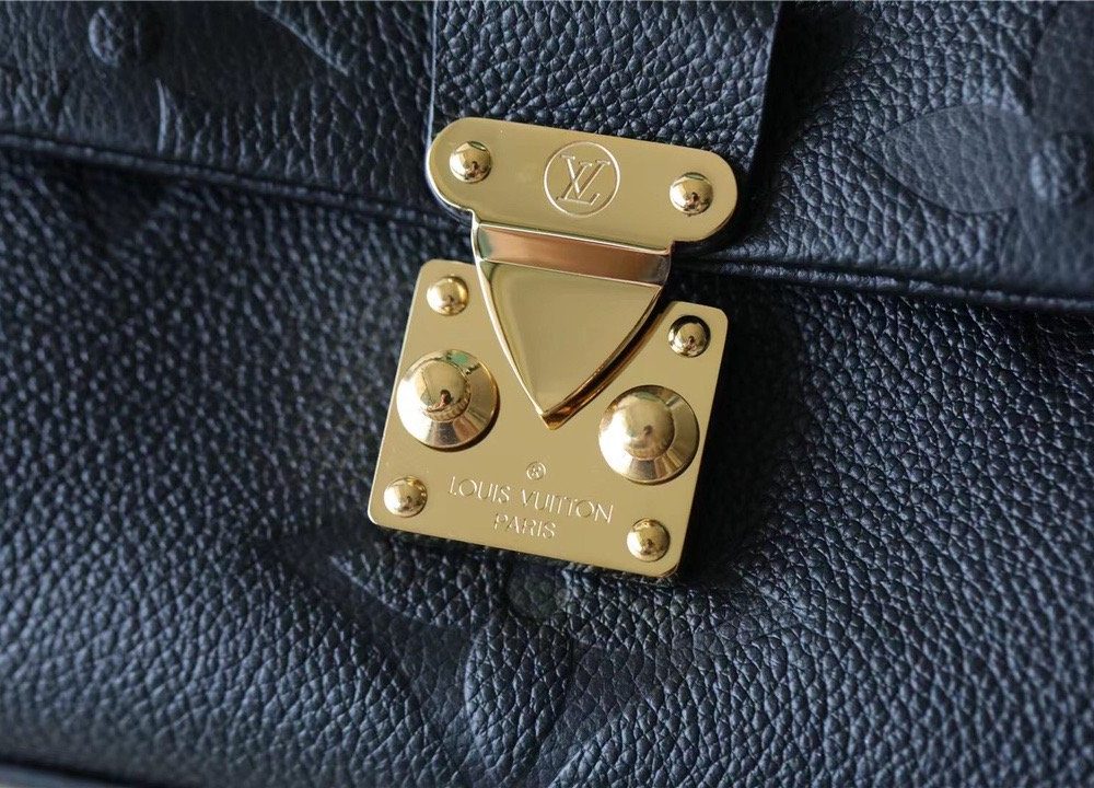 1:1 Replica Louis Vuitton LV Madeleine MM Monogram Empreinte Black Luxury Bag For Women M45976 - 11.8in/30cm