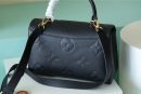 1:1 Replica Louis Vuitton LV Madeleine MM Monogram Empreinte Black Luxury Bag For Women M45976 - 11.8in/30cm
