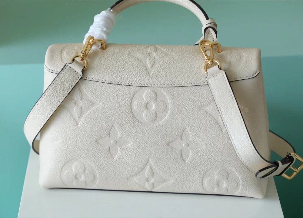 1:1 Replica Louis Vuitton LV Madeleine MM Monogram Empreinte Creme Beige Luxury Bag For Women - 11.8in/30cm
