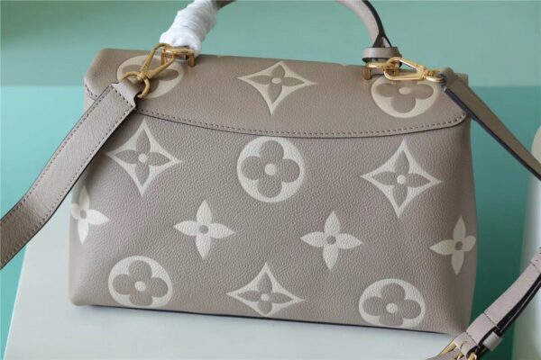 1:1 Replica Louis Vuitton LV Madeleine MM Monogram Empreinte Dove Gray/ Creme Beige Luxury Bag For Women M46041 - 11.8in/30cm
