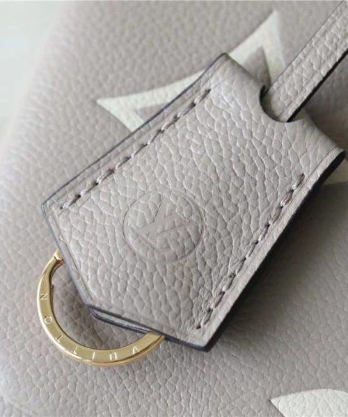 1:1 Replica Louis Vuitton LV Madeleine MM Monogram Empreinte Dove Gray/ Creme Beige Luxury Bag For Women M46041 - 11.8in/30cm