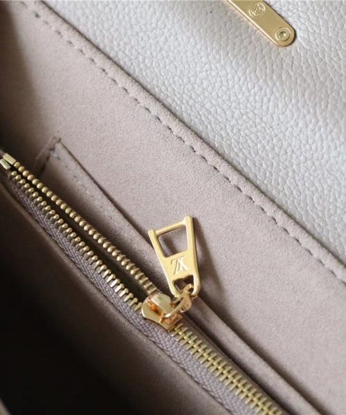 1:1 Replica Louis Vuitton LV Madeleine MM Monogram Empreinte Dove Gray/ Creme Beige Luxury Bag For Women M46041 - 11.8in/30cm
