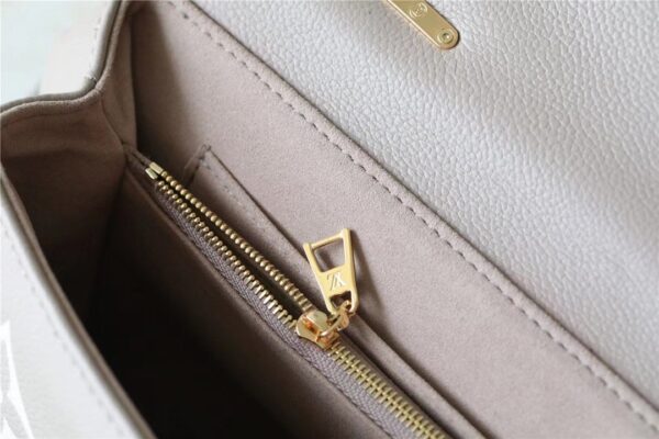1:1 Replica Louis Vuitton LV Madeleine MM Monogram Empreinte Dove Gray/ Creme Beige Luxury Bag For Women M46041 - 11.8in/30cm