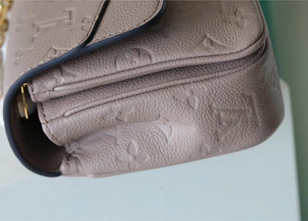 1:1 Replica Louis Vuitton LV Marceau Monogram Empreinte Dove Gray Luxury Bag For Women M46199 - 9.6in/29.5cm