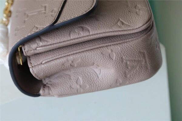 1:1 Replica Louis Vuitton LV Marceau Monogram Empreinte Dove Gray Luxury Bag For Women M46199 - 9.6in/29.5cm