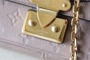 1:1 Replica Louis Vuitton LV Marceau Monogram Empreinte Dove Gray Luxury Bag For Women M46199 - 9.6in/29.5cm