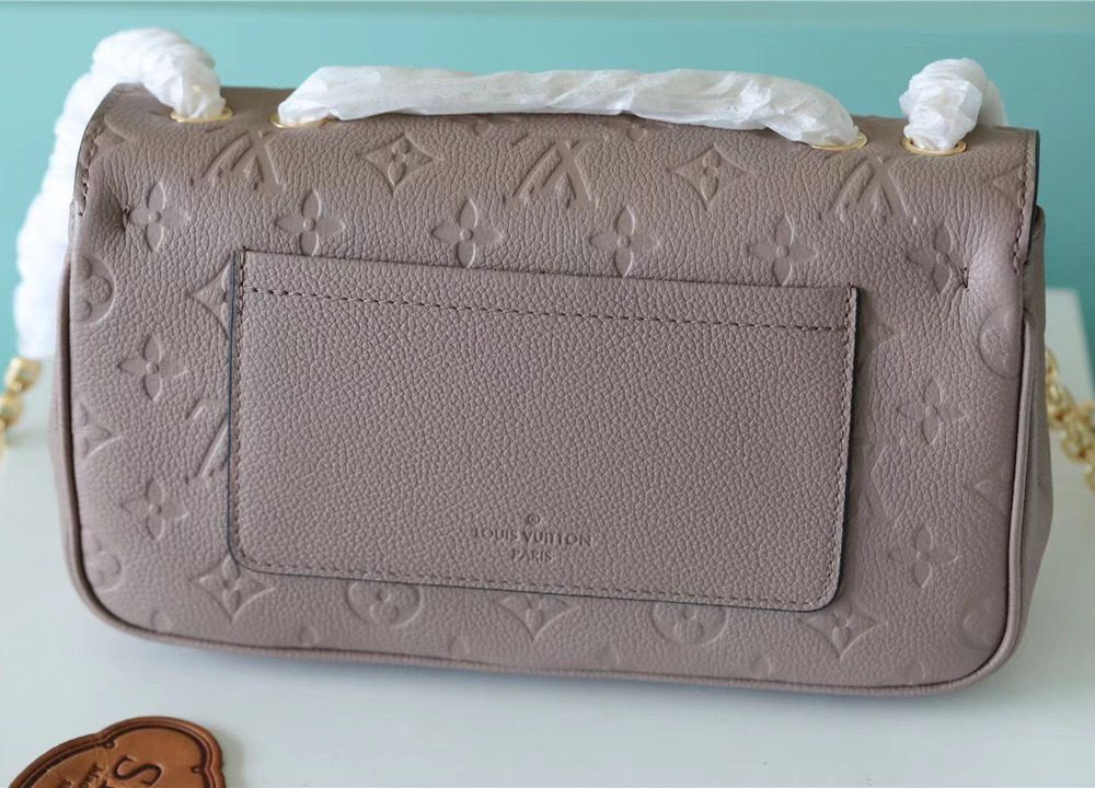 1:1 Replica Louis Vuitton LV Marceau Monogram Empreinte Dove Gray Luxury Bag For Women M46199 - 9.6in/29.5cm