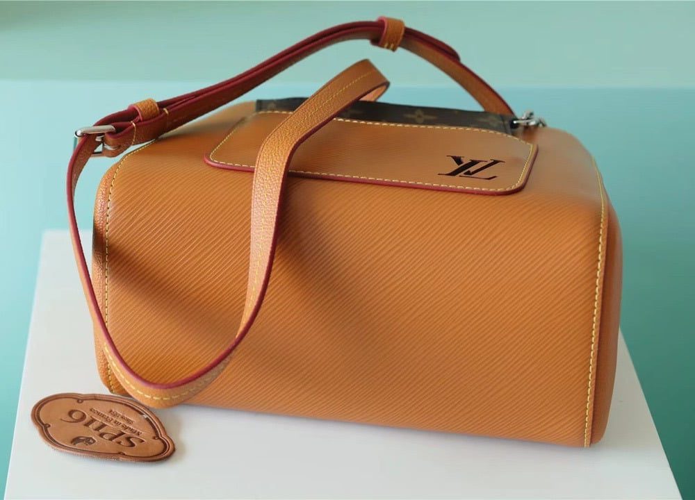 1:1 Replica Louis Vuitton LV Marelle BB Epi Leather Caramel Brown Luxury Bag For Women -  9.8in/25cm